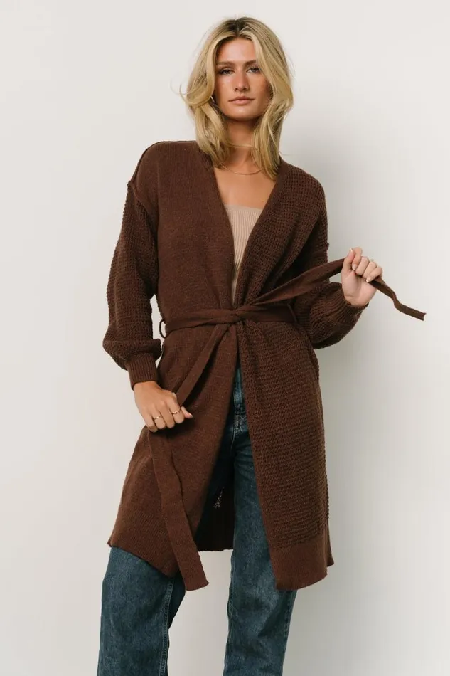 Women Lou Tie Cardigan Clove Baltic Born Cardigans Women Lou Tie Cardigan Clove Baltic Born Cardigans