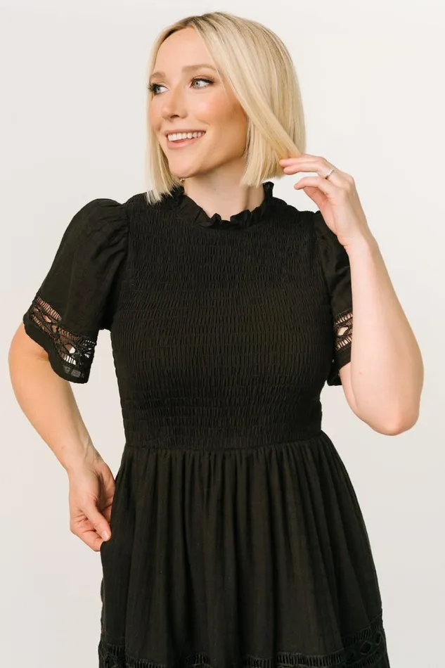Women Loveland Geo Lace Maxi Dress Black Baltic Born Maxi Dresses