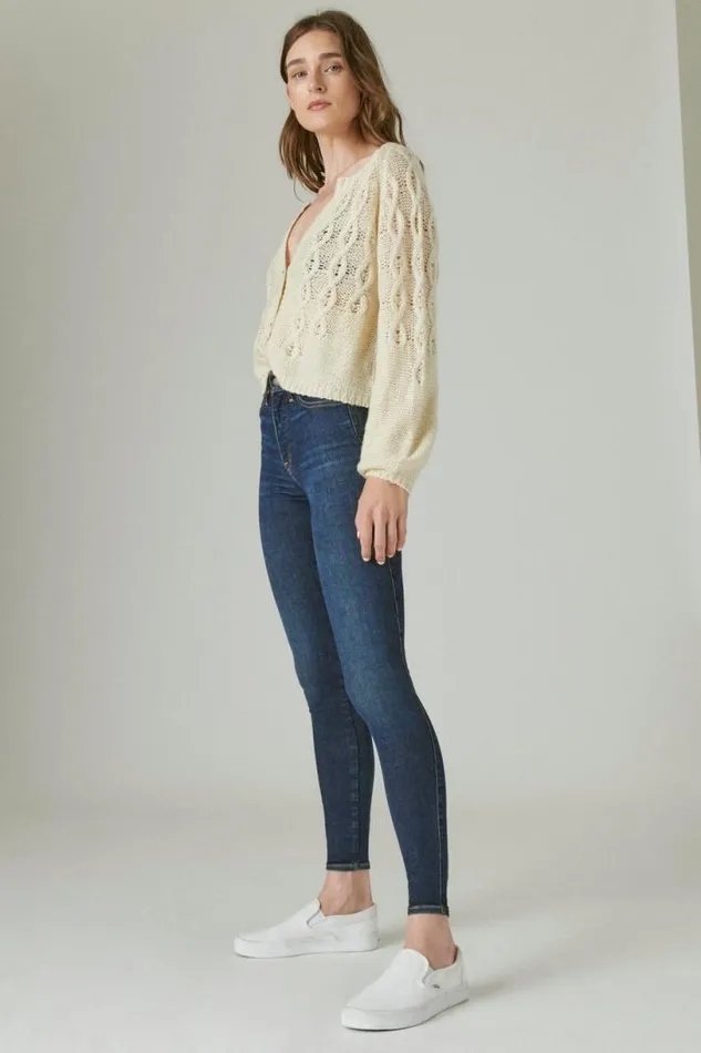 Women Lucky Brand Jeans Uni Fit High Rise Skinny Jean Inclusion Blue
