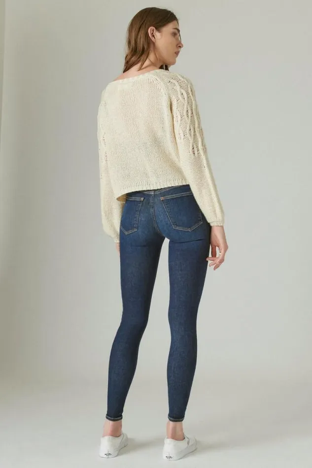 Women Lucky Brand Jeans Uni Fit High Rise Skinny Jean Inclusion Blue