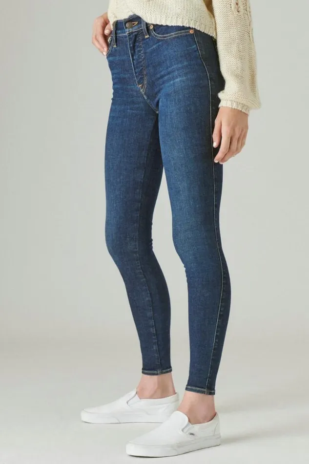 Women Lucky Brand Jeans Uni Fit High Rise Skinny Jean Inclusion Blue