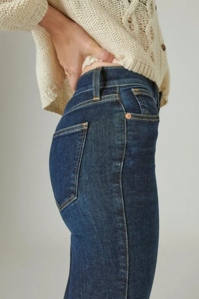 Women Lucky Brand Jeans Uni Fit High Rise Skinny Jean Inclusion Blue