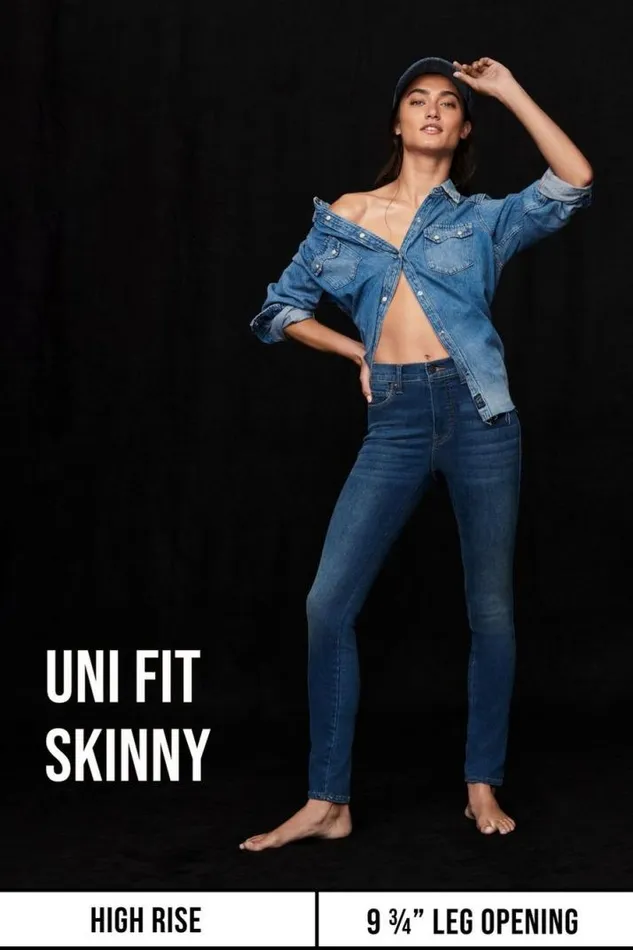 Women Lucky Brand Jeans Uni Fit High Rise Skinny Jean Inclusion Blue