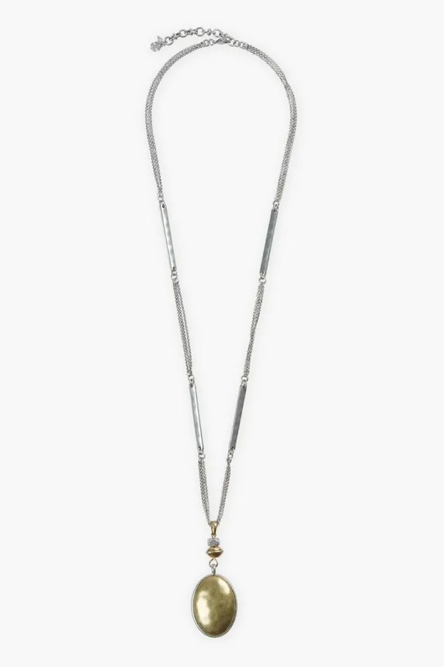 Women Lucky Brand Jewelry Reversible Pendant Two Tone