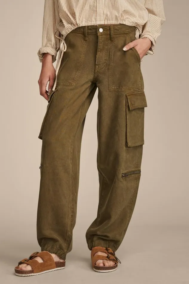 Women Lucky Brand Pants Cargo Denim Jean Dark Olive Women Lucky Brand Pants Cargo Denim Jean Dark Olive