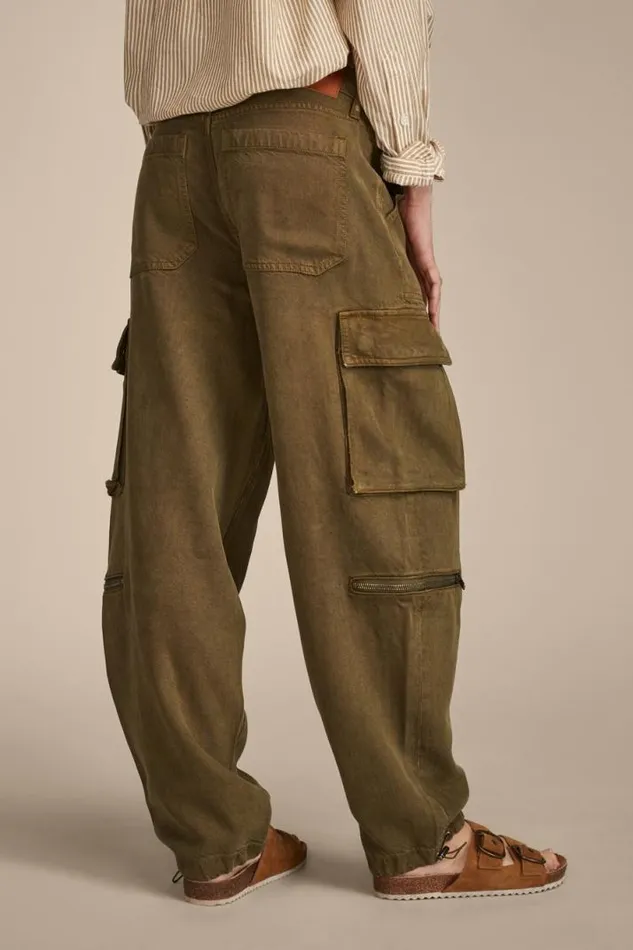 Women Lucky Brand Pants Cargo Denim Jean Dark Olive Women Lucky Brand Pants Cargo Denim Jean Dark Olive