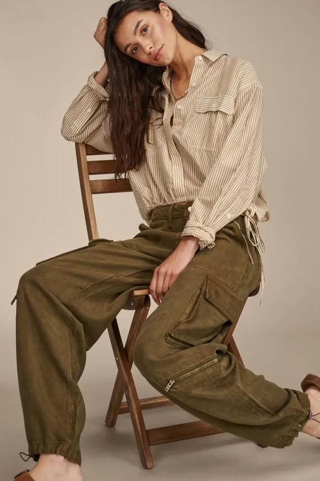 Women Lucky Brand Pants Cargo Denim Jean Dark Olive Women Lucky Brand Pants Cargo Denim Jean Dark Olive