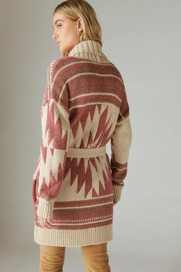 Women Lucky Brand Sweaters and Sweatshirts Lucky Heritage Cardigan Apple Butter Combo