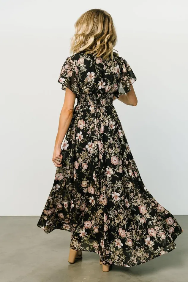 Women Lynlee Metallic Maxi Dress Black Mauve Baltic Born Maxi Dresses Women Lynlee Metallic Maxi Dress Black Mauve Baltic Born Maxi Dresses