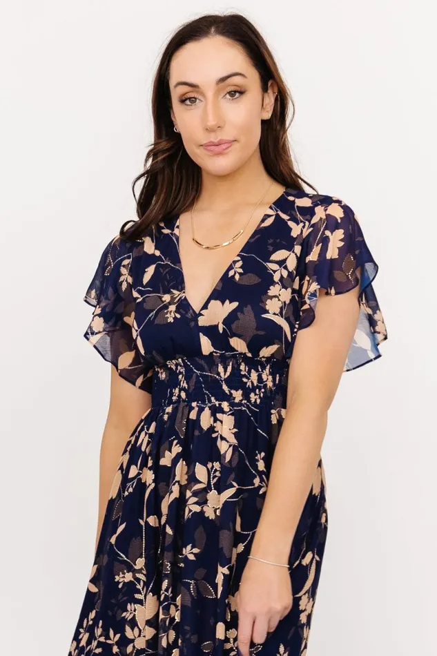 Women Lynlee Metallic Maxi Dress Navy Baltic Born The Guest Edit Women Lynlee Metallic Maxi Dress Navy Baltic Born The Guest Edit