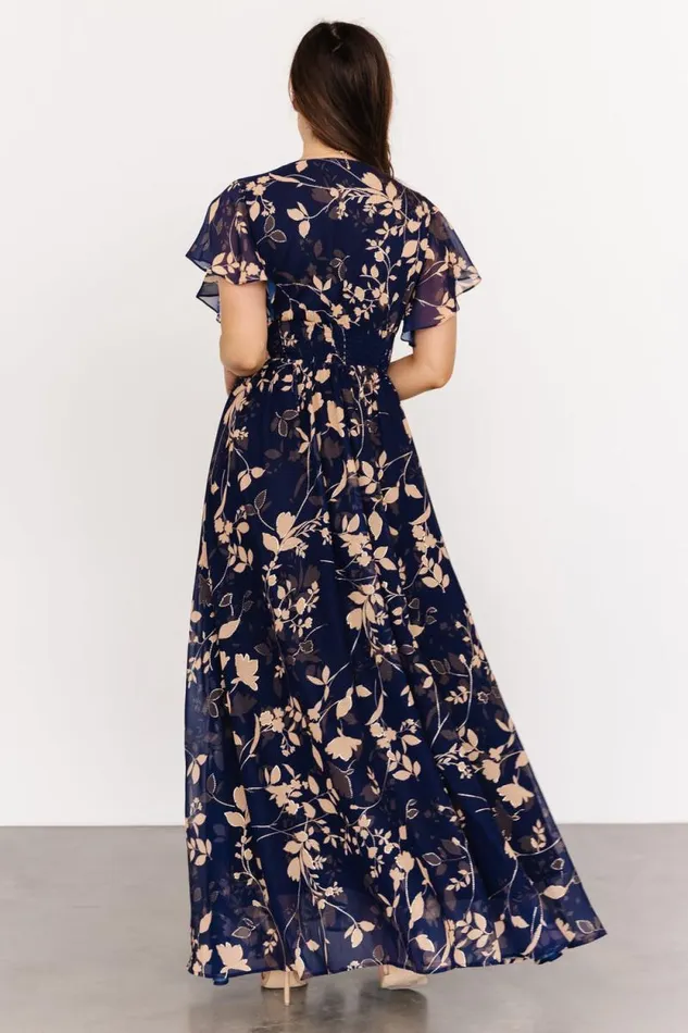 Women Lynlee Metallic Maxi Dress Navy Baltic Born The Guest Edit Women Lynlee Metallic Maxi Dress Navy Baltic Born The Guest Edit
