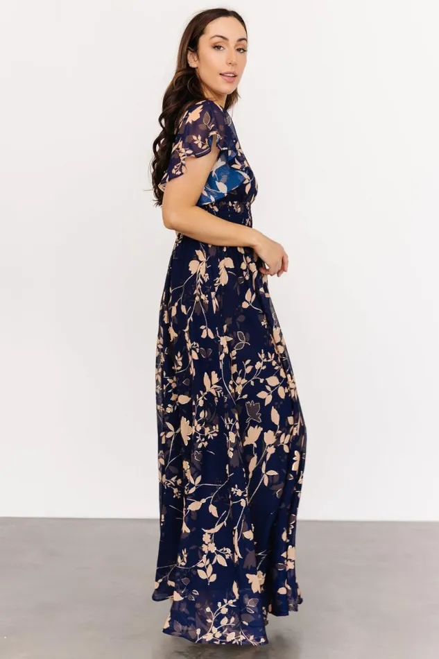 Women Lynlee Metallic Maxi Dress Navy Baltic Born The Guest Edit Women Lynlee Metallic Maxi Dress Navy Baltic Born The Guest Edit