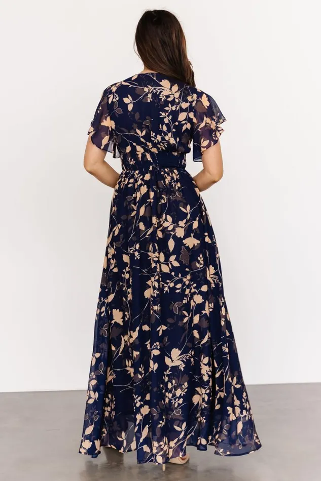 Women Lynlee Metallic Maxi Dress Navy Baltic Born The Guest Edit Women Lynlee Metallic Maxi Dress Navy Baltic Born The Guest Edit