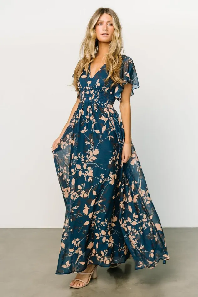 Women Lynlee Metallic Maxi Dress Topaz Baltic Born Maxi Dresses