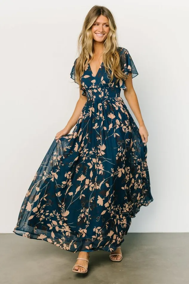 Women Lynlee Metallic Maxi Dress Topaz Baltic Born Maxi Dresses