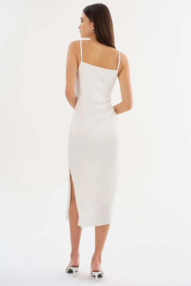 Women MACARIA Cotton Midi Dress Off White LAMARQUE Dresses
