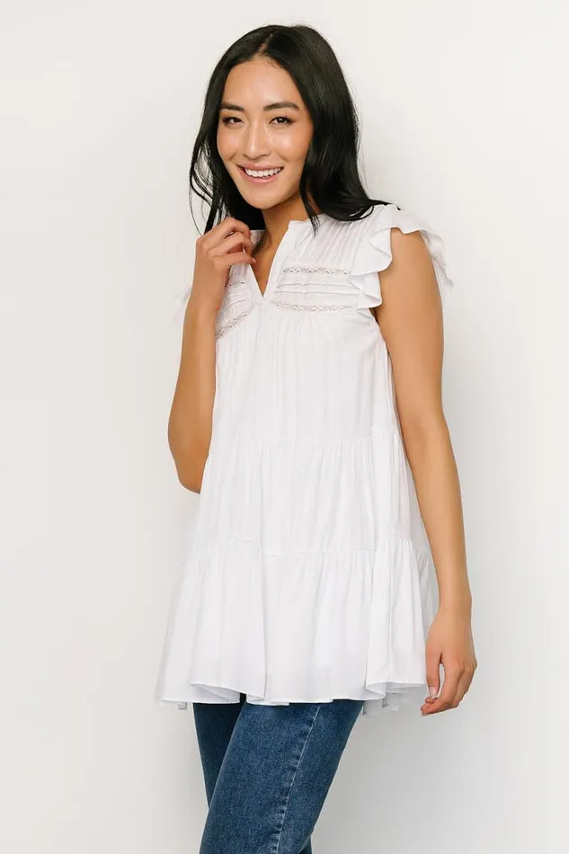 Women Margaret Tiered Top White Baltic Born Blouses and Shirts Women Margaret Tiered Top White Baltic Born Blouses and Shirts