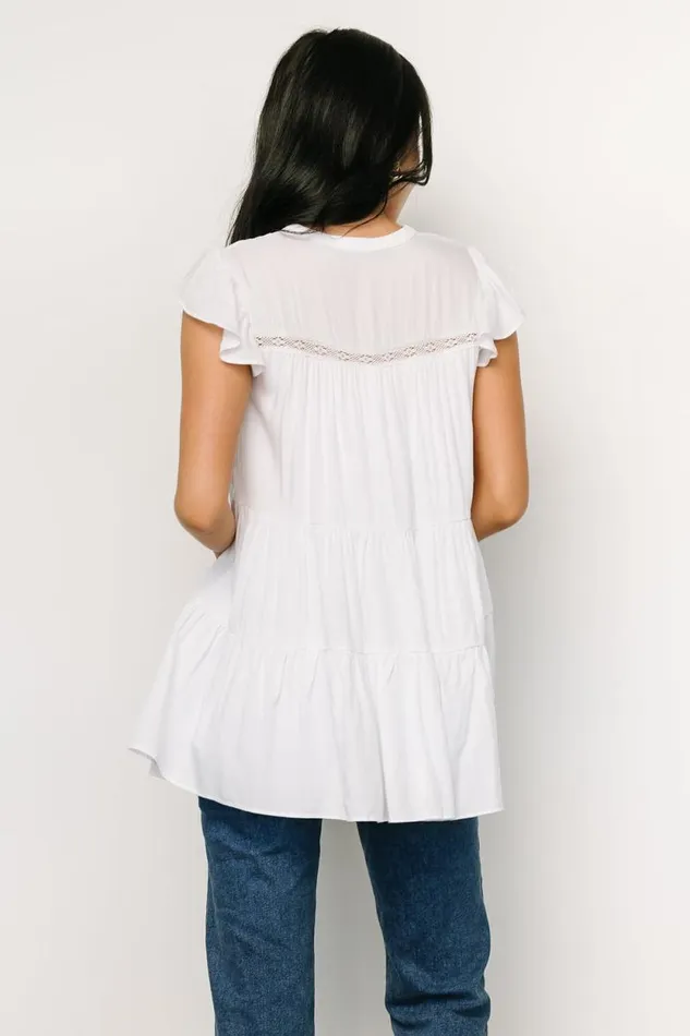Women Margaret Tiered Top White Baltic Born Blouses and Shirts Women Margaret Tiered Top White Baltic Born Blouses and Shirts