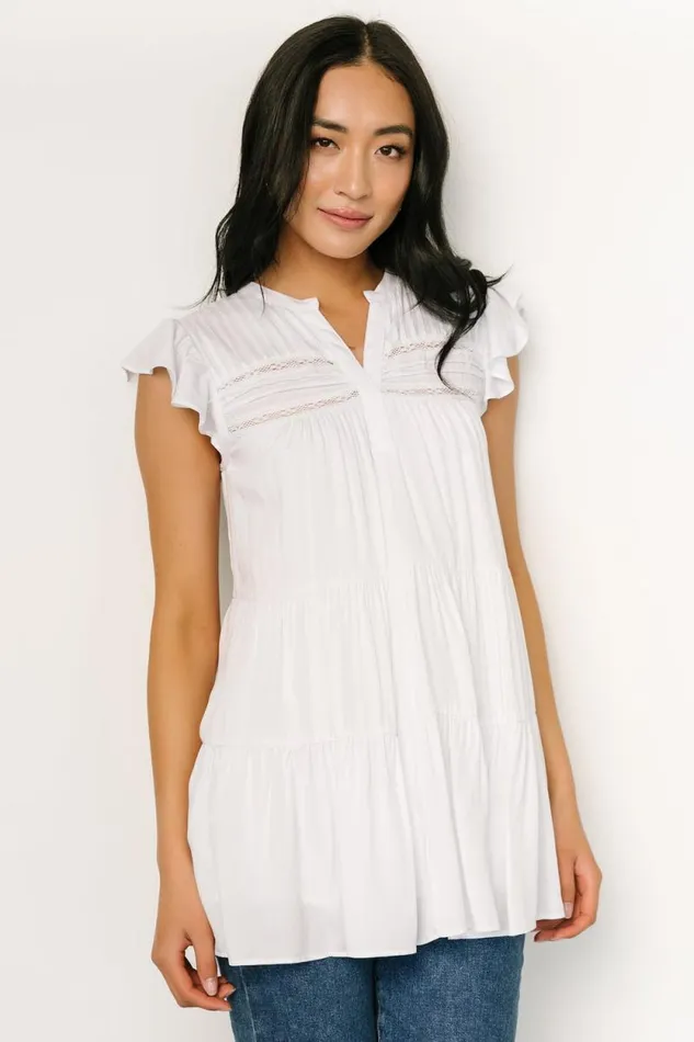 Women Margaret Tiered Top White Baltic Born Blouses and Shirts Women Margaret Tiered Top White Baltic Born Blouses and Shirts