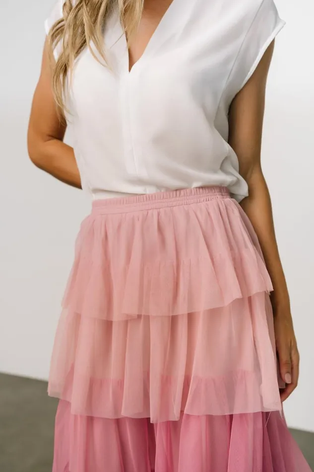 Women Marlene Tulle Ruffle Skirt Mauve Berry Baltic Born Skirts Women Marlene Tulle Ruffle Skirt Mauve Berry Baltic Born Skirts