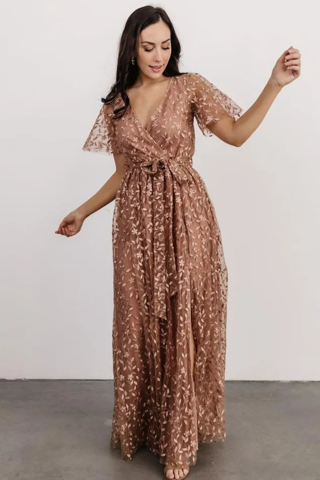 Women Marseille Embossed Maxi Dress Nude Rose Baltic Born Bump Friendly Women Marseille Embossed Maxi Dress Nude Rose Baltic Born Bump Friendly