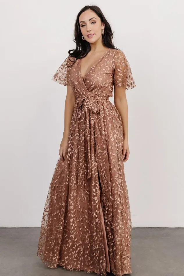 Women Marseille Embossed Maxi Dress Nude Rose Baltic Born Bump Friendly Women Marseille Embossed Maxi Dress Nude Rose Baltic Born Bump Friendly