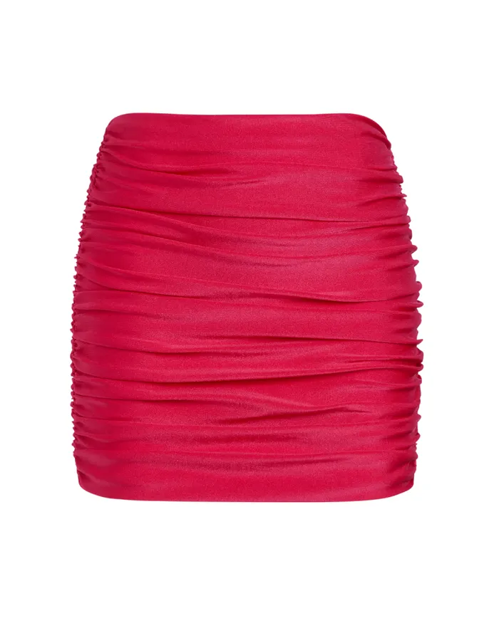 Women Matching Sets PatBO Piscina Stretch Mini Skirt FINAL SALE Cerise