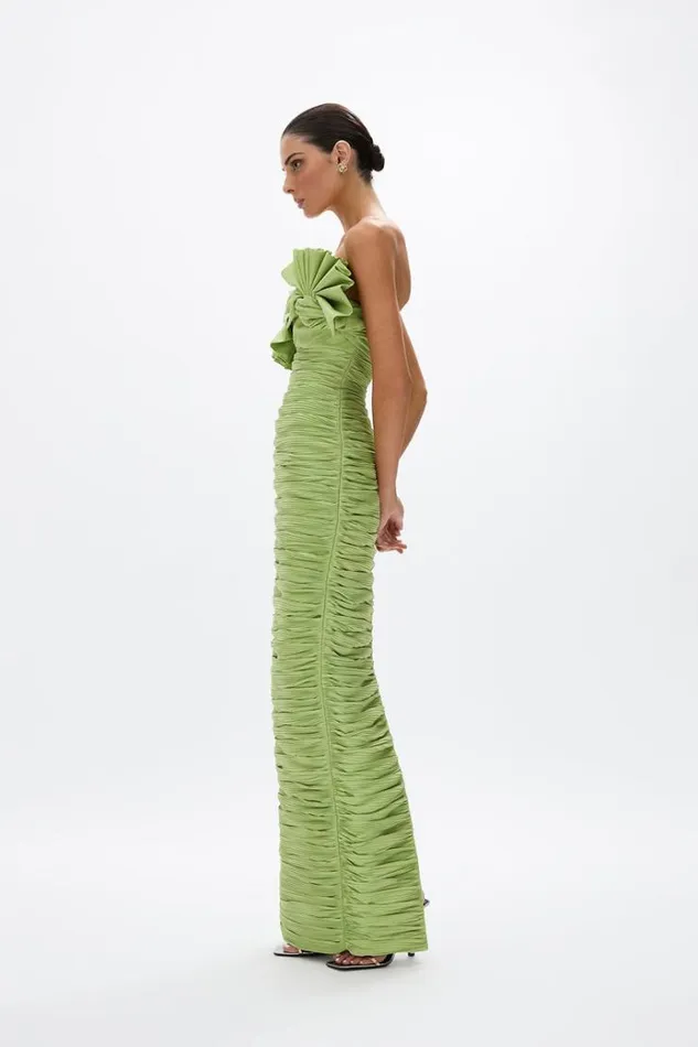 Women Maxi Dresses Rachel Gilbert Jensen Gown Pistachio Women Maxi Dresses Rachel Gilbert Jensen Gown Pistachio