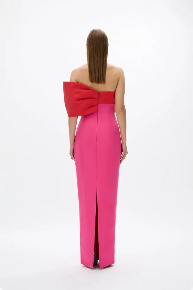 Women Maxi Dresses Rachel Gilbert Kace Gown Hot PinkRed Women Maxi Dresses Rachel Gilbert Kace Gown Hot PinkRed