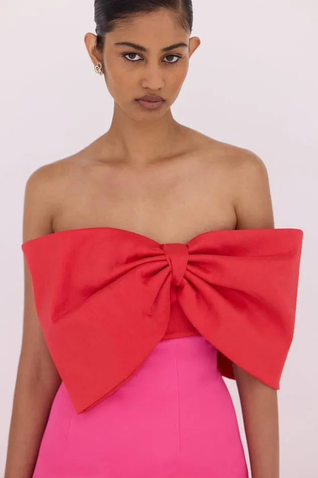 Women Maxi Dresses Rachel Gilbert Kace Gown Hot PinkRed Women Maxi Dresses Rachel Gilbert Kace Gown Hot PinkRed
