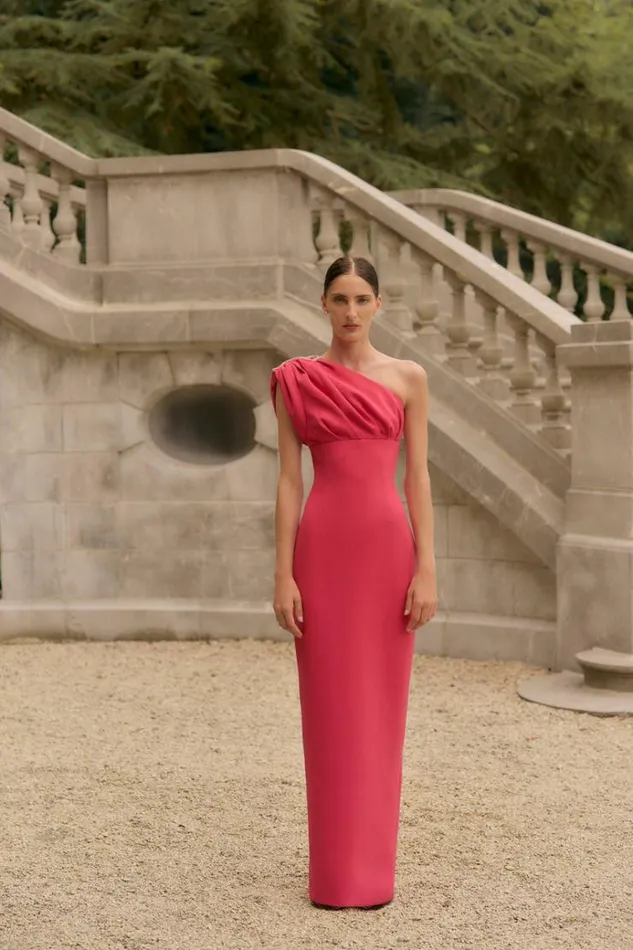 Women Maxi Dresses Rachel Gilbert Winona Gown Hot Pink Women Maxi Dresses Rachel Gilbert Winona Gown Hot Pink