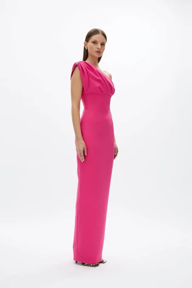 Women Maxi Dresses Rachel Gilbert Winona Gown Hot Pink Women Maxi Dresses Rachel Gilbert Winona Gown Hot Pink