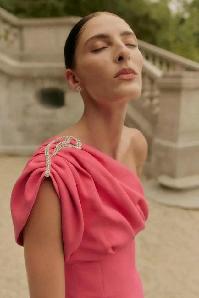 Women Maxi Dresses Rachel Gilbert Winona Gown Hot Pink Women Maxi Dresses Rachel Gilbert Winona Gown Hot Pink