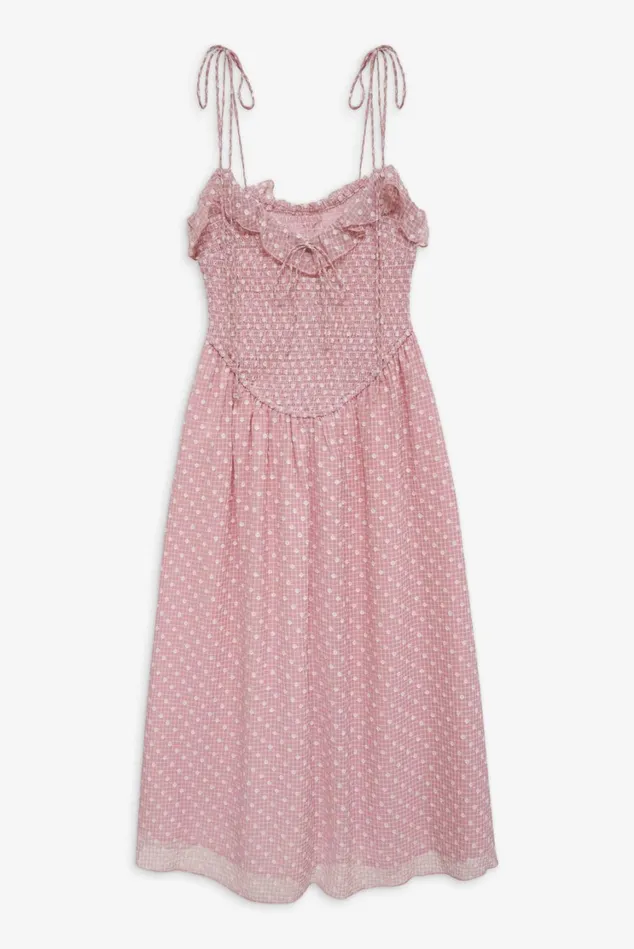 Women Maxine Midi Dress Pink For Love and Lemons Dresses