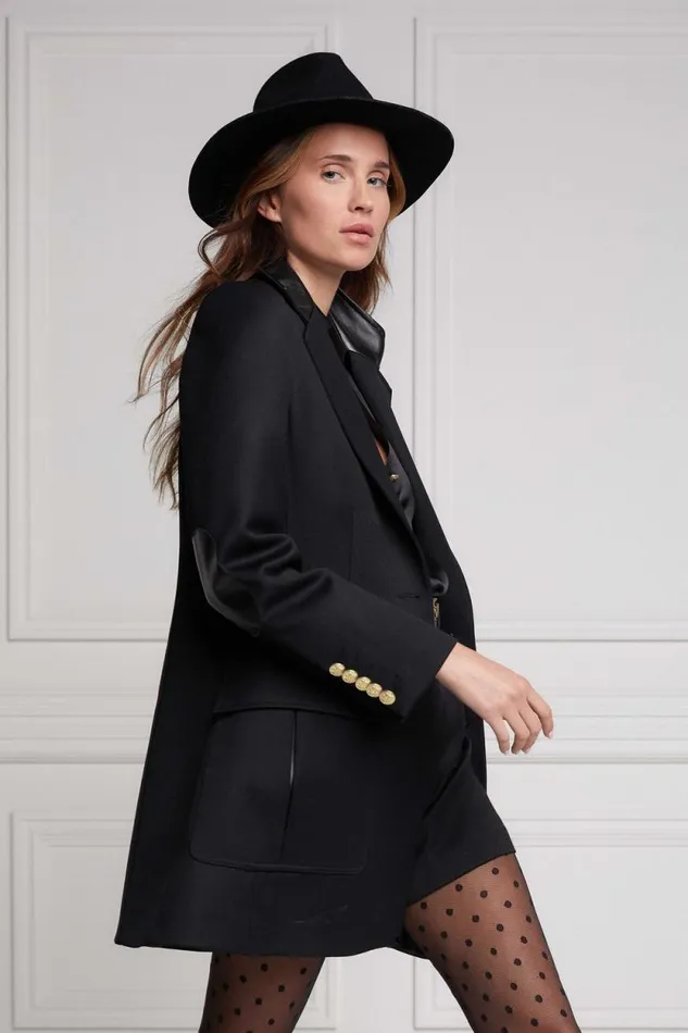 Women Mayfair Blazer Black Twill Holland Cooper Tailoring