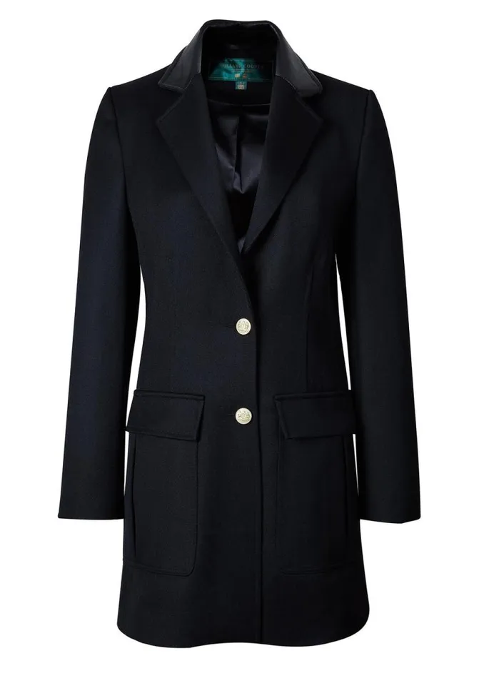 Women Mayfair Blazer Black Twill Holland Cooper Tailoring