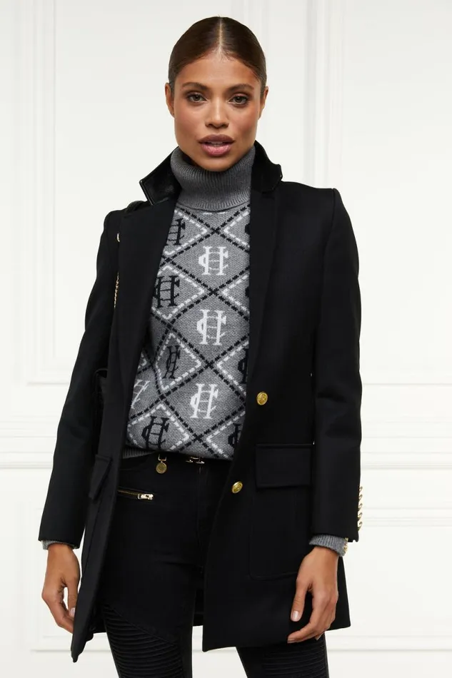 Women Mayfair Blazer Black Twill Holland Cooper Tailoring