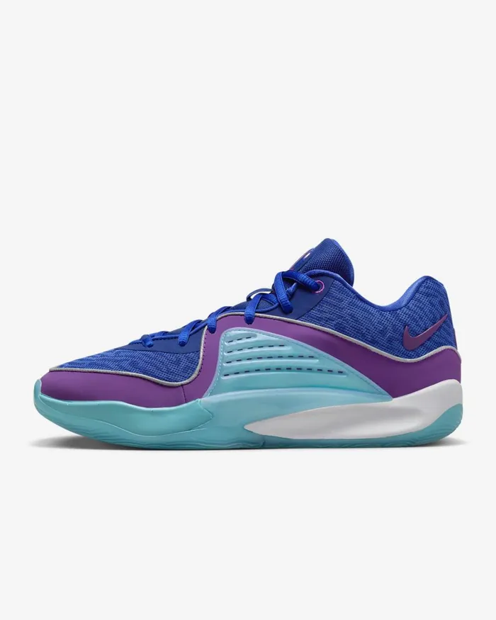 WomenMen Nike All Shoes KD16 Deep Royalmetallic Silverhyper Royalvivid Purple