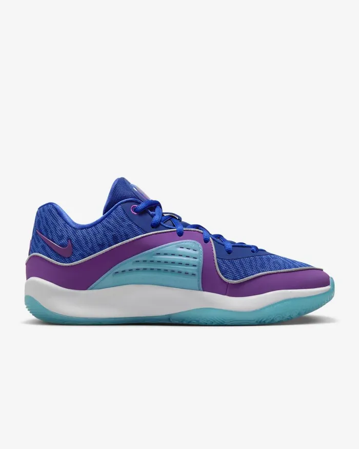 WomenMen Nike All Shoes KD16 Deep Royalmetallic Silverhyper Royalvivid Purple