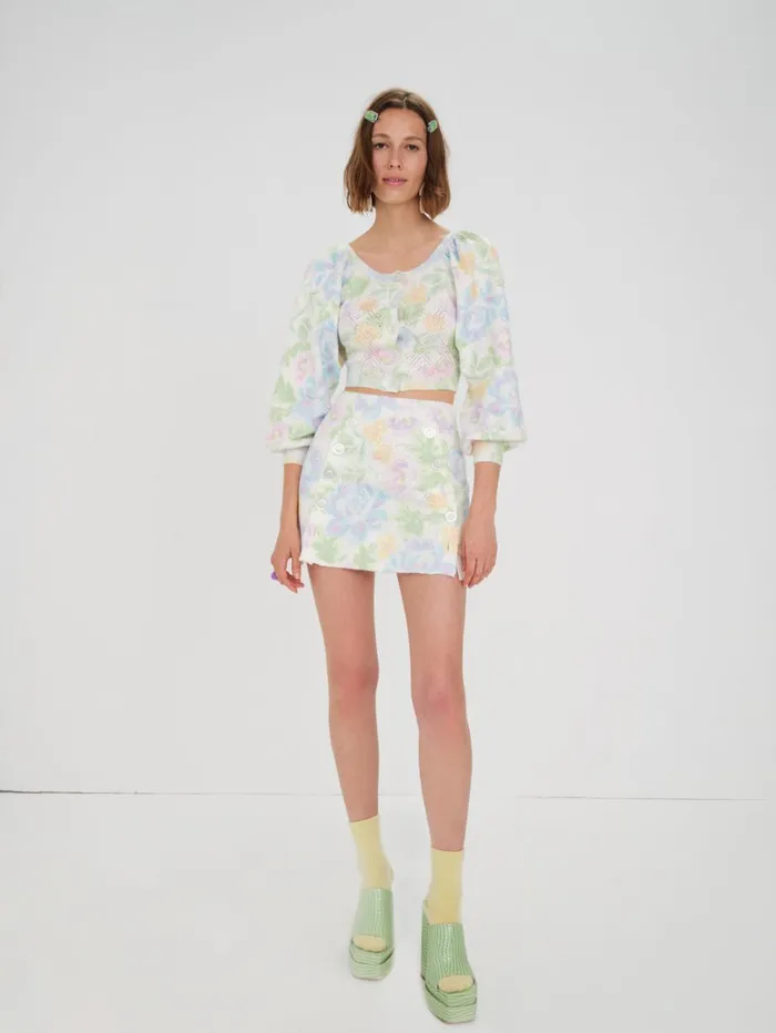 Women Merrick Cardigan Multi For Love and Lemons Knitwear Women Merrick Cardigan Multi For Love and Lemons Knitwear