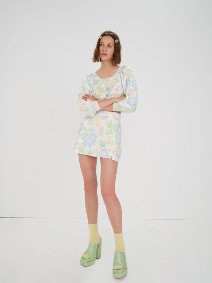Women Merrick Cardigan Multi For Love and Lemons Knitwear Women Merrick Cardigan Multi For Love and Lemons Knitwear