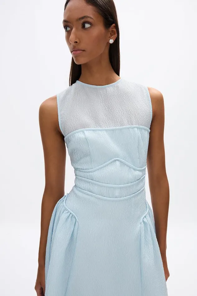 Women Midi Dresses Rachel Gilbert Sophia Dress Sky Women Midi Dresses Rachel Gilbert Sophia Dress Sky