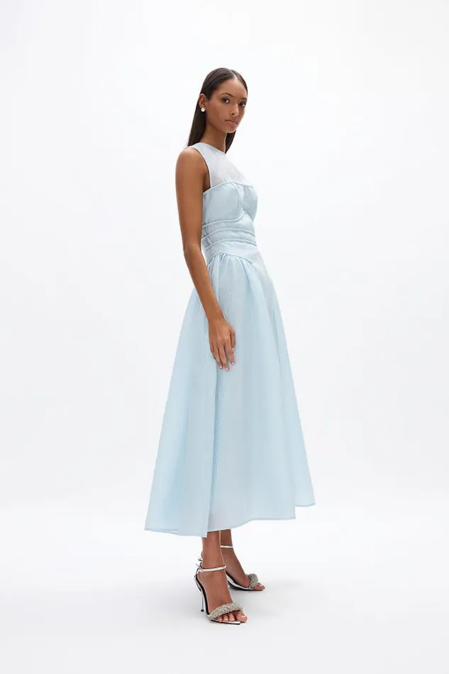 Women Midi Dresses Rachel Gilbert Sophia Dress Sky Women Midi Dresses Rachel Gilbert Sophia Dress Sky