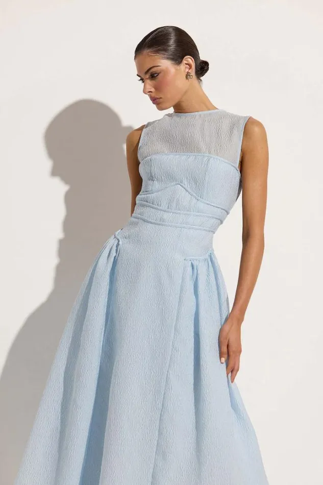 Women Midi Dresses Rachel Gilbert Sophia Dress Sky Women Midi Dresses Rachel Gilbert Sophia Dress Sky