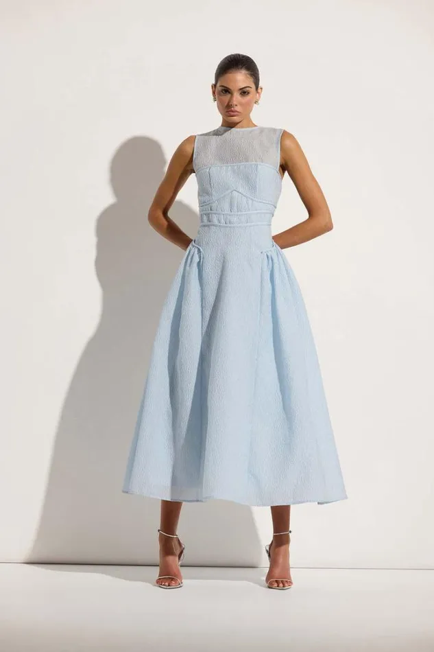 Women Midi Dresses Rachel Gilbert Sophia Dress Sky Women Midi Dresses Rachel Gilbert Sophia Dress Sky