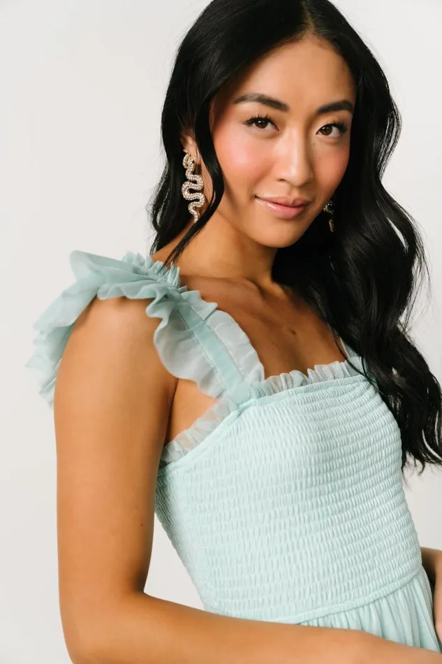 Women Mindi Tulle Midi Dress Sea Blue Baltic Born Midi Dresses