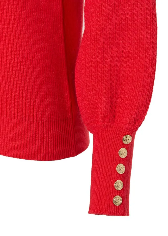 Women Naomi Crew Neck Knit Hot Coral Holland Cooper Knitwear Women Naomi Crew Neck Knit Hot Coral Holland Cooper Knitwear