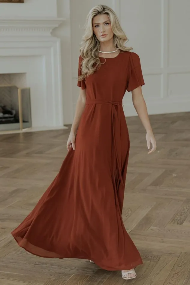 Women Naomi Short Sleeve Maxi Dress Cinnamon Baltic Born Maxi Dresses Women Naomi Short Sleeve Maxi Dress Cinnamon Baltic Born Maxi Dresses