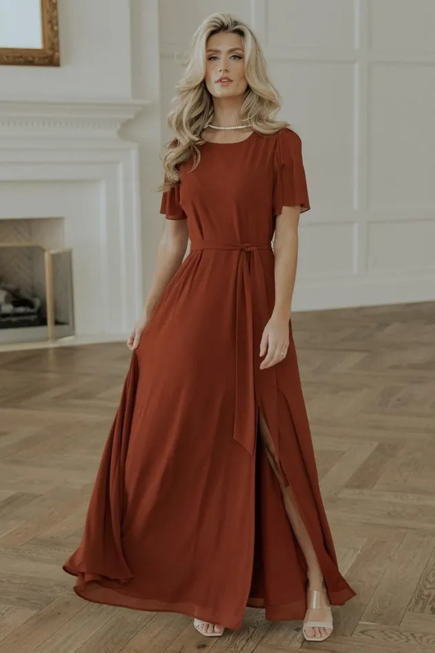 Women Naomi Short Sleeve Maxi Dress Cinnamon Baltic Born Maxi Dresses Women Naomi Short Sleeve Maxi Dress Cinnamon Baltic Born Maxi Dresses