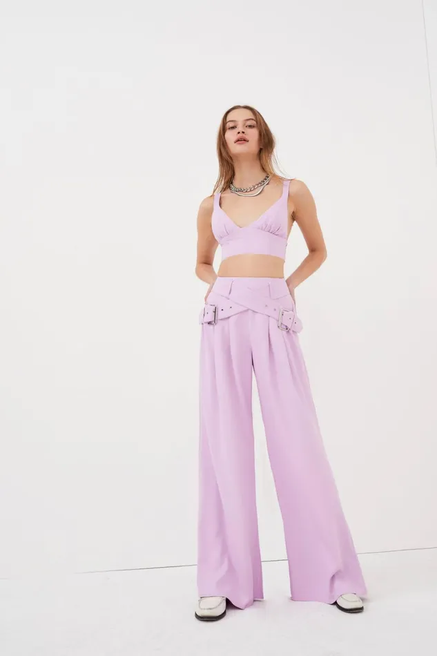 Women Natasha Crop Top Purple For Love and Lemons Tops Women Natasha Crop Top Purple For Love and Lemons Tops